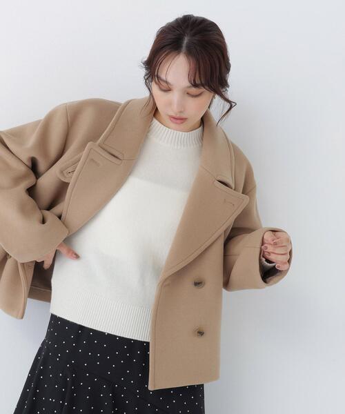 NATURAL BEAUTY BASIC(ナチュラルビューティーベーシック)の「【FABRICA】ショートPコート(ピーコート・レディース・ダークブラウン/ブラック/キャメル・FREE)」の16枚目の写真
