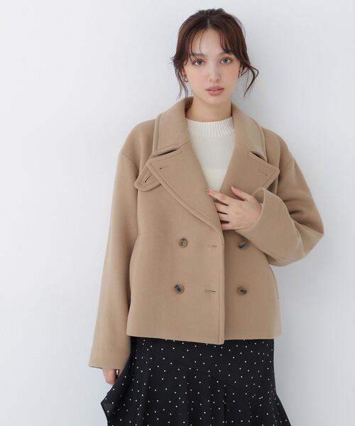 NATURAL BEAUTY BASIC(ナチュラルビューティーベーシック)の「【FABRICA】ショートPコート(ピーコート・レディース・ダークブラウン/ブラック/キャメル・FREE)」の18枚目の写真