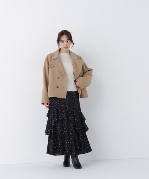 NATURAL BEAUTY BASIC(ナチュラルビューティーベーシック)の「【FABRICA】ショートPコート(ピーコート・レディース・ダークブラウン/ブラック/キャメル・FREE)」の19枚目の写真