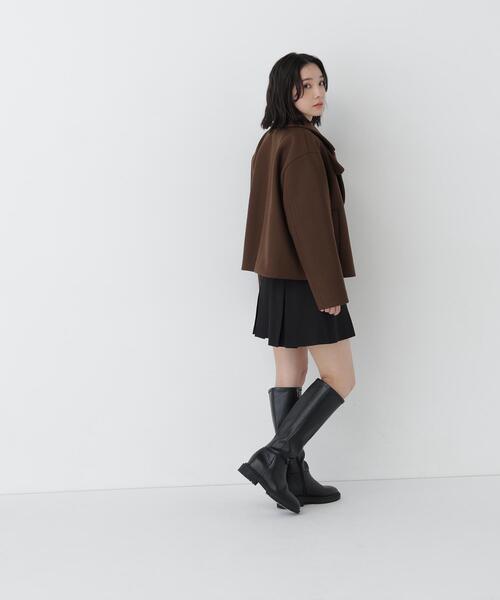 NATURAL BEAUTY BASIC(ナチュラルビューティーベーシック)の「【FABRICA】ショートPコート(ピーコート・レディース・ダークブラウン/ブラック/キャメル・FREE)」の21枚目の写真