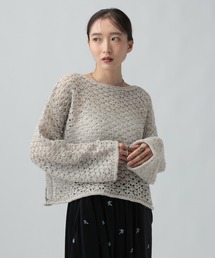 不織布メッシュニット長袖プルオーバー 1057176
