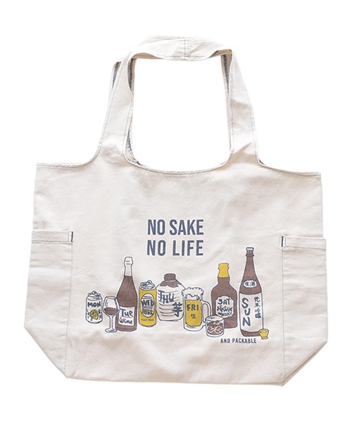 CHELSEA New York(チェルシーニューヨーク)の「PACKABLEツイルマルシェバッグ(エコバッグ/サブバッグ・レディース・ホワイト×イエロー/B/O/S/インディゴブルー/ブルー/イエロー/レッド・FREE)」の10枚目の写真