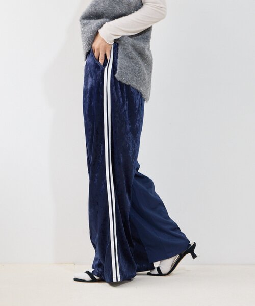 etsinta(エシンタ)の「【etsinta】リメイクベロアジャージーパンツ(その他パンツ・レディース・ネイビー/ピンク・ONE SIZE)」の10枚目の写真