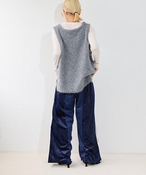 etsinta(エシンタ)の「【etsinta】リメイクベロアジャージーパンツ(その他パンツ・レディース・ネイビー/ピンク・ONE SIZE)」の14枚目の写真