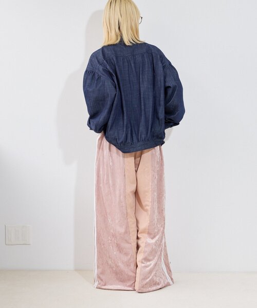 etsinta(エシンタ)の「【etsinta】リメイクベロアジャージーパンツ(その他パンツ・レディース・ネイビー/ピンク・ONE SIZE)」の18枚目の写真