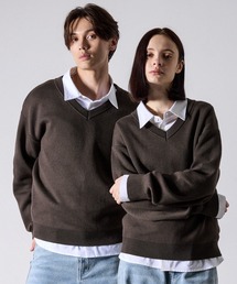 CLEL（クレイル）の「【CLEL】Cashmere Merino Wool Blend V-neck Knit   カシミヤメリノウールブレンド Vネックニット（ニット/セーター）」