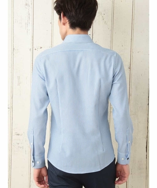 MICHEL KLEIN HOMME (ミッシェルクランオム)の「ストライプジャガードカットシャツ(シャツ/ブラウス・メンズ・ネイビー/ラベンダー/ブルー/ホワイト・MEDIUM/X-LARGE/LARGE)」の12枚目の写真