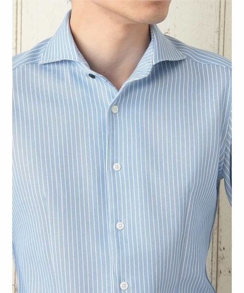 MICHEL KLEIN HOMME (ミッシェルクランオム)の「ストライプジャガードカットシャツ(シャツ/ブラウス・メンズ・ネイビー/ラベンダー/ブルー/ホワイト・MEDIUM/X-LARGE/LARGE)」の11枚目の写真