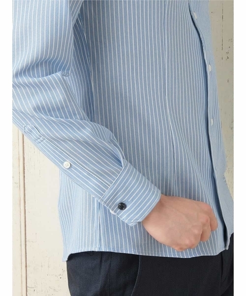 MICHEL KLEIN HOMME (ミッシェルクランオム)の「ストライプジャガードカットシャツ(シャツ/ブラウス・メンズ・ネイビー/ラベンダー/ブルー/ホワイト・MEDIUM/X-LARGE/LARGE)」の10枚目の写真