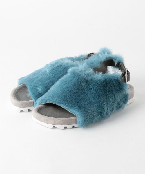 Another Edition（アナザーエディション）の「Another Edition×CASSELINI フェイクファーサンダル/ AE×CASSELINI FUR SNDL◆（サンダル・レディース・オフホワイト/ブラウン/コバルトブルー/ブラック・23.0cm/23.5cm/24.0cm）」の4枚目の写真