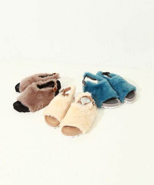 Another Edition（アナザーエディション）の「Another Edition×CASSELINI フェイクファーサンダル/ AE×CASSELINI FUR SNDL◆（サンダル・レディース・オフホワイト/ブラウン/コバルトブルー/ブラック・23.0cm/23.5cm/24.0cm）」の10枚目の写真