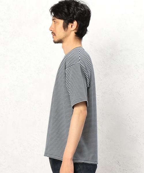 green label relaxing（グリーンレーベルリラクシング）の「KC RIPPLE ビッグTシャツ◆（Tシャツ/カットソー・メンズ・ホワイト/ネイビー/その他1・MEDIUM/LARGE/SMALL）」の6枚目の写真