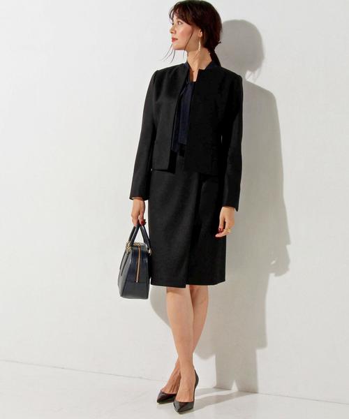 UNITED ARROWS（ユナイテッドアローズ）の「○UBBT W SMOOTH ノーカラー ジャケット◆（ノーカラージャケット・レディース・ネイビー/ライトグレー/ベージュ・40/36/38）」の14枚目の写真