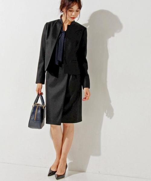 UNITED ARROWS（ユナイテッドアローズ）の「○UBBT W SMOOTH ノーカラー ジャケット◆（ノーカラージャケット・レディース・ネイビー/ライトグレー/ベージュ・40/36/38）」の11枚目の写真