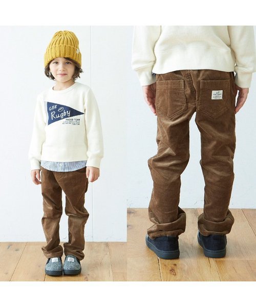 apres les cours（アプレレクール）の「ストレッチコール天パンツ(10分丈)（その他パンツ・キッズ・ネイビー/ブラウン/オレンジ/カーキ・140/110/130/80/120/100/90）」の5枚目の写真