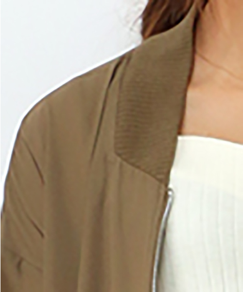 VENCEEXCHANGE（ヴァンスエクスチェンジ）の「ビックシルエットブルゾン（ブルゾン・レディース・オフホワイト/ブラック/カーキ・MEDIUM）」の4枚目の写真