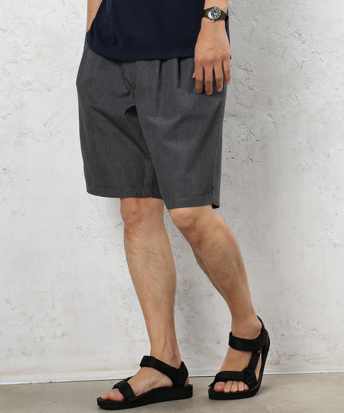 green label relaxing（グリーンレーベルリラクシング）の「OS T/C PPLN BELTED ショートパンツ ◆（その他パンツ・メンズ・ブラック/グレー/ベージュ・LARGE/SMALL/MEDIUM）」の3枚目の写真