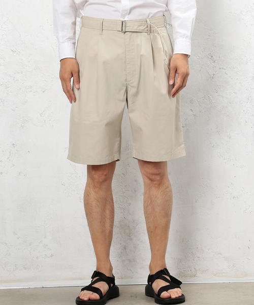 green label relaxing（グリーンレーベルリラクシング）の「OS T/C PPLN BELTED ショートパンツ ◆（その他パンツ・メンズ・ブラック/グレー/ベージュ・LARGE/SMALL/MEDIUM）」の18枚目の写真