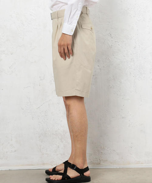 green label relaxing（グリーンレーベルリラクシング）の「OS T/C PPLN BELTED ショートパンツ ◆（その他パンツ・メンズ・ブラック/グレー/ベージュ・LARGE/SMALL/MEDIUM）」の19枚目の写真