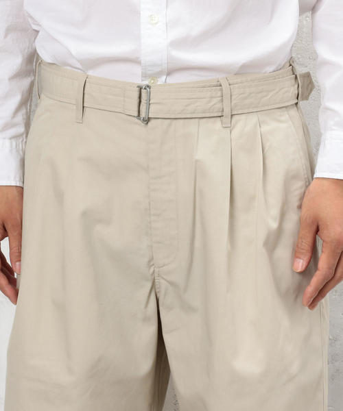 green label relaxing（グリーンレーベルリラクシング）の「OS T/C PPLN BELTED ショートパンツ ◆（その他パンツ・メンズ・ブラック/グレー/ベージュ・LARGE/SMALL/MEDIUM）」の12枚目の写真