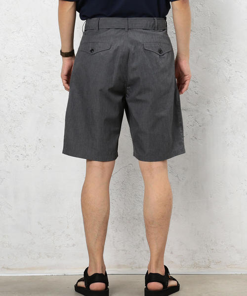 green label relaxing（グリーンレーベルリラクシング）の「OS T/C PPLN BELTED ショートパンツ ◆（その他パンツ・メンズ・ブラック/グレー/ベージュ・LARGE/SMALL/MEDIUM）」の7枚目の写真