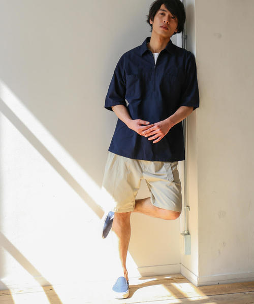 green label relaxing（グリーンレーベルリラクシング）の「OS T/C PPLN BELTED ショートパンツ ◆（その他パンツ・メンズ・ブラック/グレー/ベージュ・LARGE/SMALL/MEDIUM）」の10枚目の写真