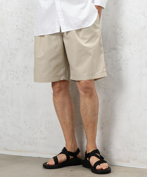 green label relaxing（グリーンレーベルリラクシング）の「OS T/C PPLN BELTED ショートパンツ ◆（その他パンツ・メンズ・ブラック/グレー/ベージュ・LARGE/SMALL/MEDIUM）」の4枚目の写真