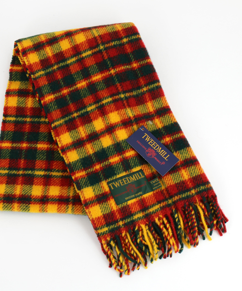 TWEED MILL（ツイードミル）の「ツイードミル 厚手マフラー 別注限定カラー（マフラー・レディース・ブラック/グレー/チェック/レッド/キャメル/クリーム/ピンク/イエロー×グレー/ホワイト×レッド/ライトブルー/レッド系/レッド系1・FREE）」の12枚目の写真