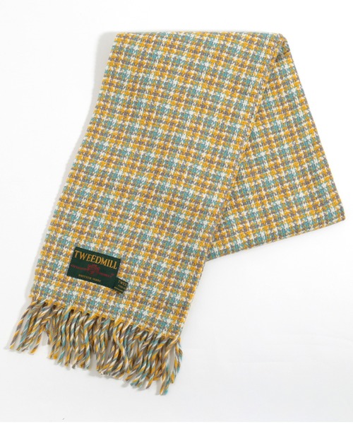 TWEED MILL（ツイードミル）の「ツイードミル 厚手マフラー 別注限定カラー（マフラー・レディース・ブラック/グレー/チェック/レッド/キャメル/クリーム/ピンク/イエロー×グレー/ホワイト×レッド/ライトブルー/レッド系/レッド系1・FREE）」の7枚目の写真