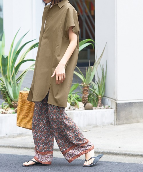 A-LINE SHORT-SLEEVED SHIRT DRESS Aライン半袖シャツワンピース