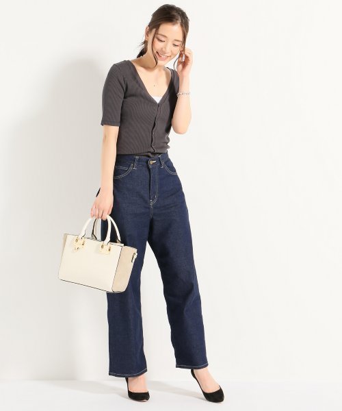 SLOBE IENA（スローブイエナ）の「LEE LOOSE FIT ストレートデニムパンツ◆（デニムパンツ・レディース・ネイビー・MEDIUM/SMALL/X-SMALL）」の11枚目の写真