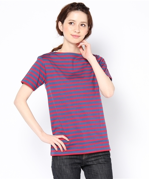 ORCIVAL（オーシバル）の「[ORCIVAL（オーシバル）] BOR S/Sカットソー（Tシャツ/カットソー・レディース・ホワイト/レッド/ロイヤルブルー・フリー）」の3枚目の写真