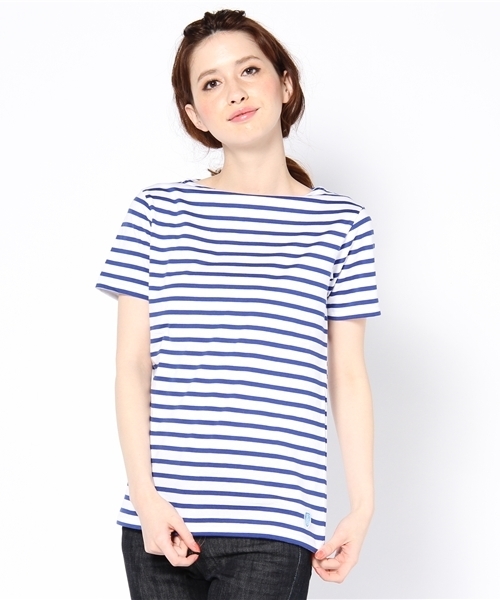 ORCIVAL（オーシバル）の「[ORCIVAL（オーシバル）] BOR S/Sカットソー（Tシャツ/カットソー・レディース・ホワイト/レッド/ロイヤルブルー・フリー）」の2枚目の写真