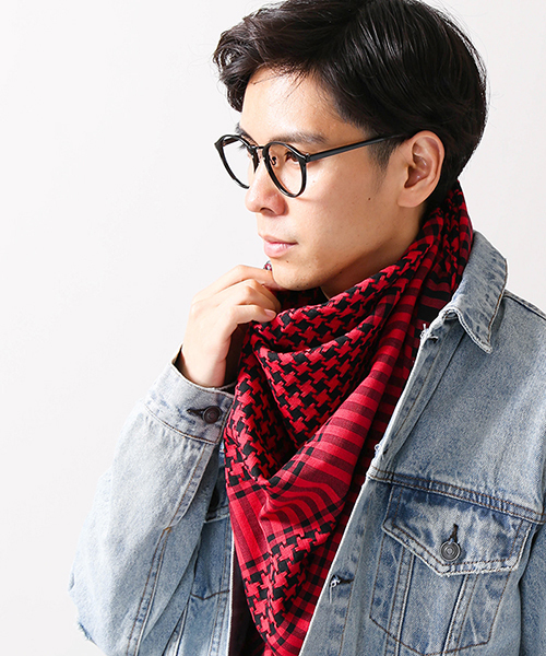 WEGO（ウィゴー）の「WEGO/リバーシブルアフガンストール（ストール/ショール・メンズ・ホワイト/パープル/レッド・FREE）」の3枚目の写真