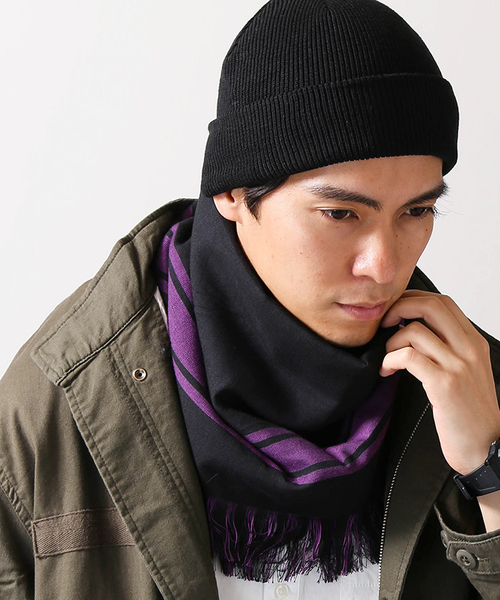 WEGO（ウィゴー）の「WEGO/リバーシブルアフガンストール（ストール/ショール・メンズ・ホワイト/パープル/レッド・FREE）」の6枚目の写真