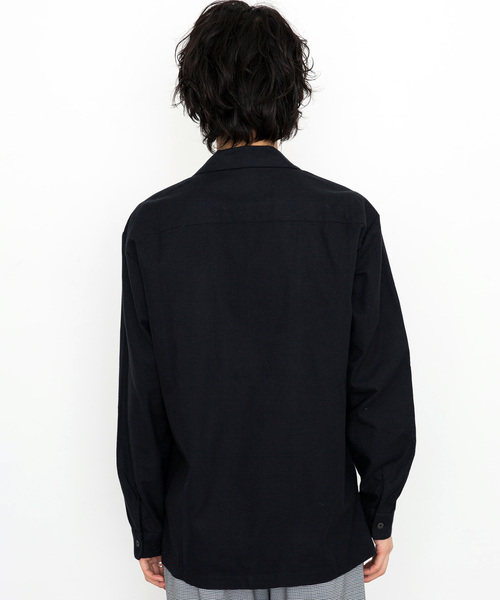 STUDIOUS(ステュディオス)の「【STUDIOUS】ファインネルオープンカラーシャツ(シャツ/ブラウス・メンズ・ブラック/カーキ/キャメル・1/2/3)」の22枚目の写真