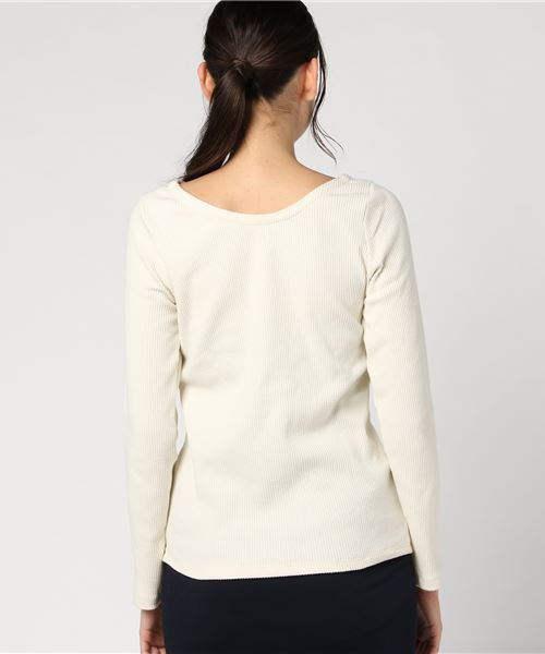 niko and...（ニコアンド）の「ウネウネリブ2WAY長袖プルオーバー【niko and ...】（ニット/セーター・レディース・ブラック/グリーン/アイボリー/ベビーピンク・MEDIUM/LARGE）」の8枚目の写真