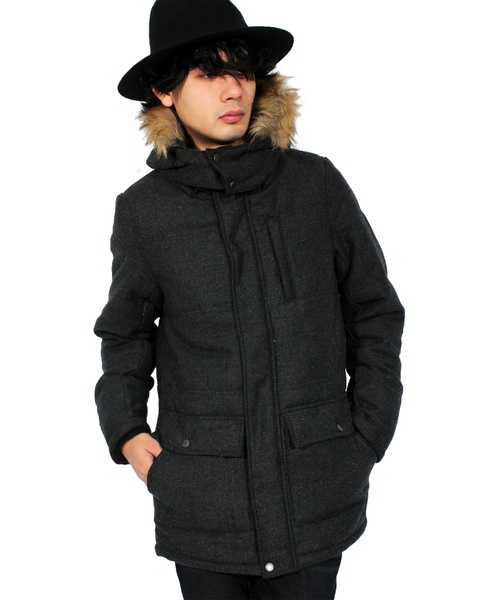 8(eight)(エイト)の「ツイード 中綿 ジャケット モッズコート(モッズコート・メンズ・チャコールグレー/グレー/グレー系その他/グレー系その他2・MEDIUM/LARGE/X-LARGE)」の3枚目の写真