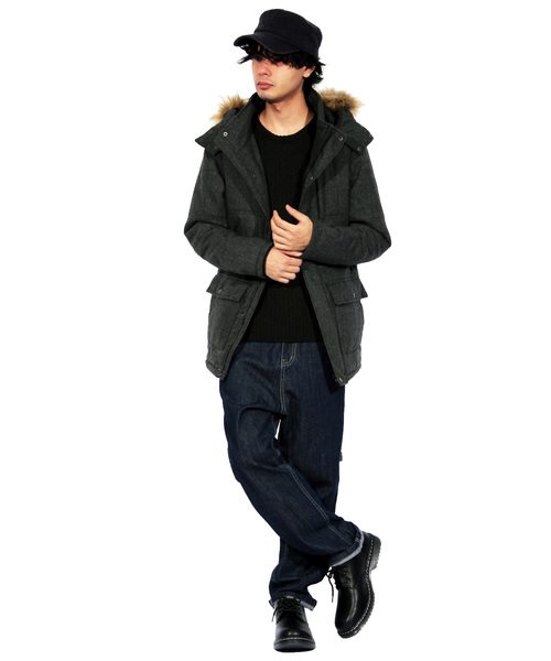 8(eight)(エイト)の「ツイード 中綿 ジャケット モッズコート(モッズコート・メンズ・チャコールグレー/グレー/グレー系その他/グレー系その他2・MEDIUM/LARGE/X-LARGE)」の14枚目の写真