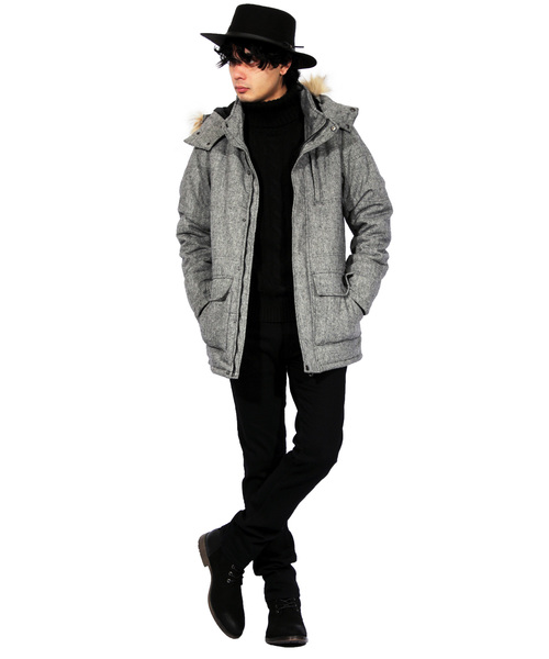 8(eight)(エイト)の「ツイード 中綿 ジャケット モッズコート(モッズコート・メンズ・チャコールグレー/グレー/グレー系その他/グレー系その他2・MEDIUM/LARGE/X-LARGE)」の12枚目の写真