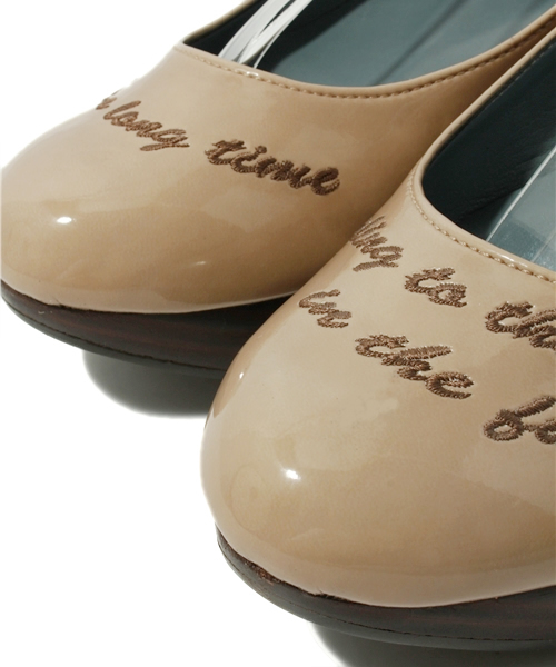 alcali(アルカリ)の「mie scarpe / 船底メッセージパンプス(パンプス・レディース・ブラック/ベージュ・2/3/4)」の9枚目の写真