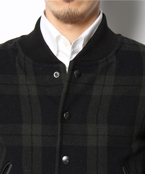 603（ロクマルサン）の「603 ツィードチェックスタジャン（ブルゾン・メンズ・ブラック・40）」の8枚目の写真