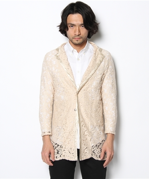 603（ロクマルサン）の「603 総レースロングジャケット（テーラードジャケット・メンズ・オフホワイト・FREE）」の2枚目の写真