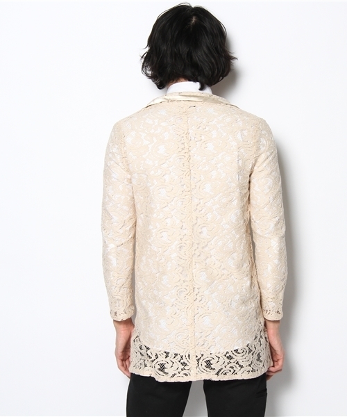 603（ロクマルサン）の「603 総レースロングジャケット（テーラードジャケット・メンズ・オフホワイト・FREE）」の8枚目の写真
