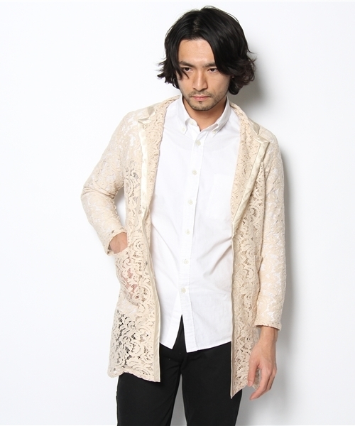 603（ロクマルサン）の「603 総レースロングジャケット（テーラードジャケット・メンズ・オフホワイト・FREE）」の4枚目の写真