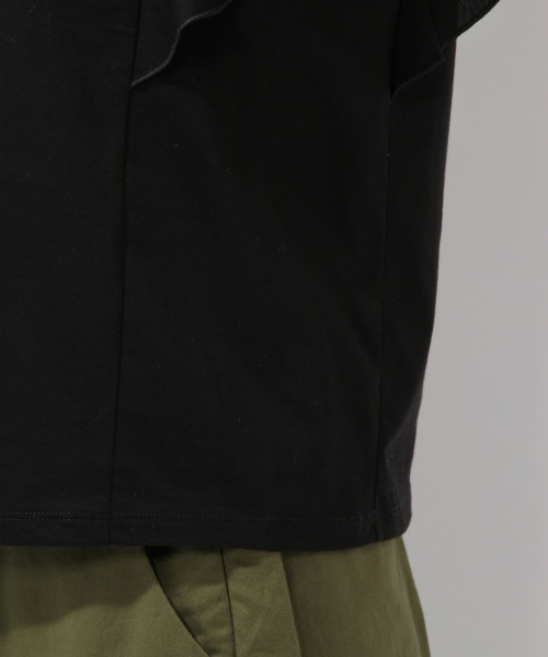 laboratory work（ラボラトリーワーク）の「シルケット袖フレアプルオーバー（Tシャツ/カットソー・レディース・ベージュ/ブラック/オレンジ・MEDIUM）」の8枚目の写真