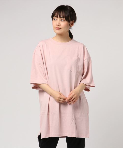 SpRay（スプレイ）の「ポケ付ＢＩＧ　Ｔシャツ（Tシャツ/カットソー・レディース・ブラック/パープル/グレー/オフホワイト/カーキ/ピンク/マスタード・FREE）」の10枚目の写真