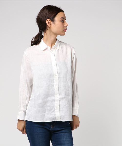 RIVE DROITE（リヴドロワ）の「リネン3WAYシャツ（シャツ/ブラウス・レディース・ホワイト/ネイビー・FREE）」の2枚目の写真