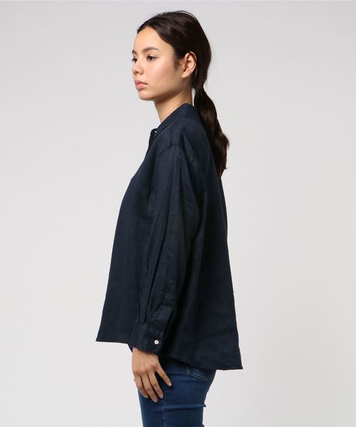 RIVE DROITE（リヴドロワ）の「リネン3WAYシャツ（シャツ/ブラウス・レディース・ホワイト/ネイビー・FREE）」の3枚目の写真