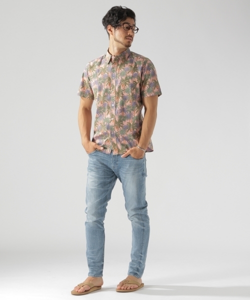 BAYFLOW（ベイフロー）の「テーパードブロークンデニム 18AW（デニムパンツ・メンズ・クリアブルー/アクア・32inch/28inch/31inch/29inch/30inch）」の3枚目の写真